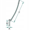 Sworzeń zaczepu z raczką do przyłączenia przyczepy rolniczej 31x150x350mm