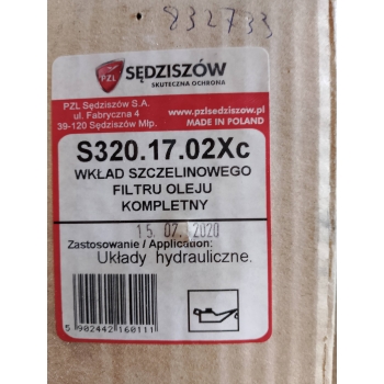 Wkład szczelinowego filtru oleju kompletny S320.17.02.X.C PZL-SĘDZISZÓW